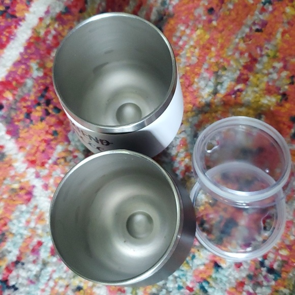 fiancé fiancée set 2 of travel wine stainless steel wine cups - Picture 5 of 13